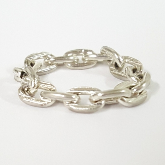 New Sterling Silver Chain Ring - Picture 1 of 1